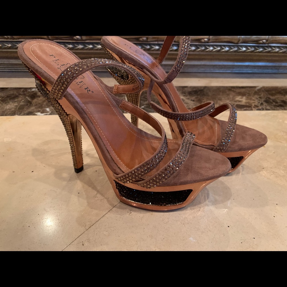 New Pleaser Rhinestone Heels Size 8
